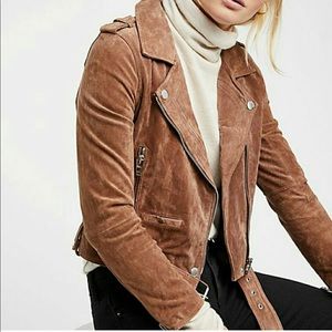 Blank NYC MOTO SUEDE LEATHER JACKET